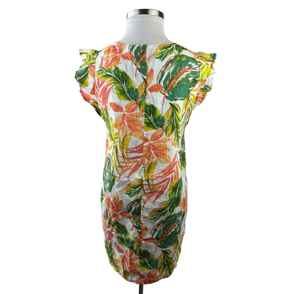 2 - 100% Linen Dresses Sigrid Olsen Nicole Miller Floral Tropical Vacation Large - Picture 15 of 16